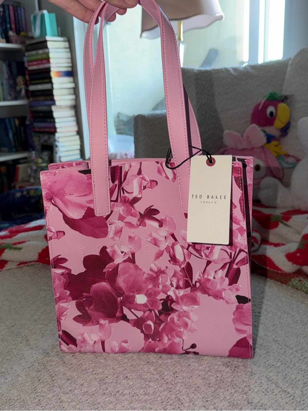 Ted Baker London Pink Floral Structured Tote